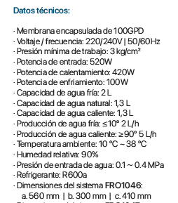 FUENTE OSMOSIS SOBREMESA BLUE MOUNTAIN - Imagen 2