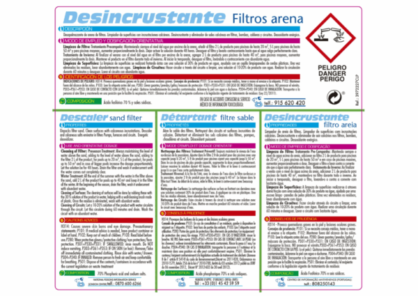 DESINCRUSTANTE DE FILTROS PQS - Imagen 2